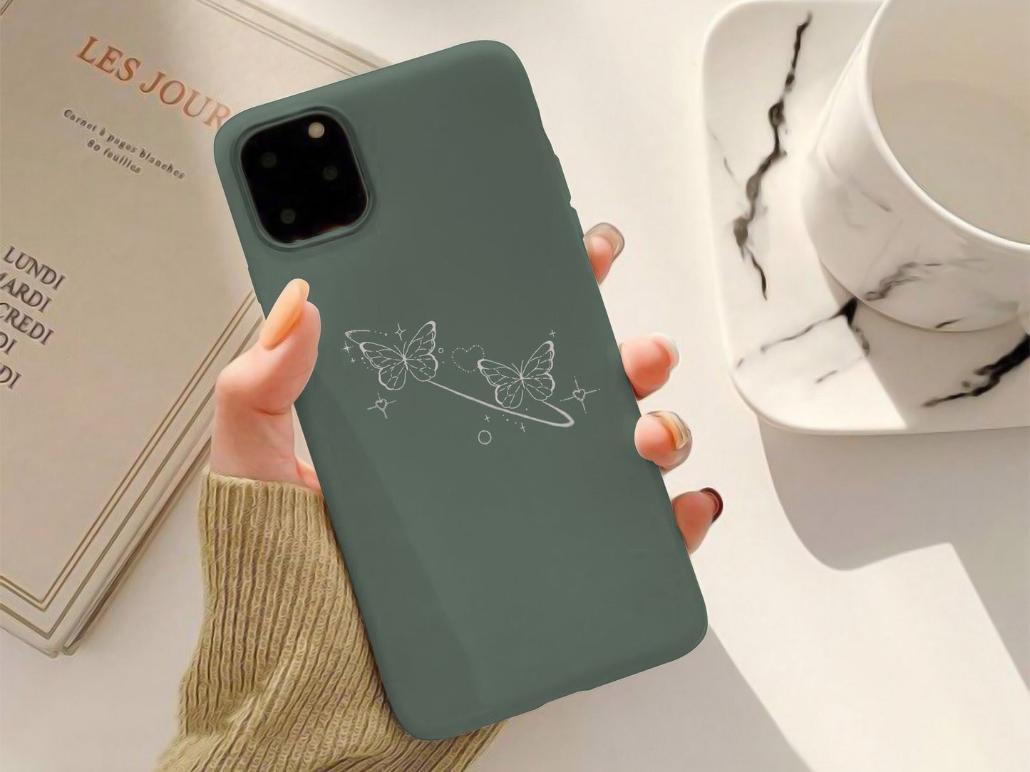 Green Butterfly Case, iPhone 15 14 13 12 11, Pro Max Case, Cute iPhone Cover, Xr X Xs Max, Tough Case For Women, Samsung Case, Google Pixel