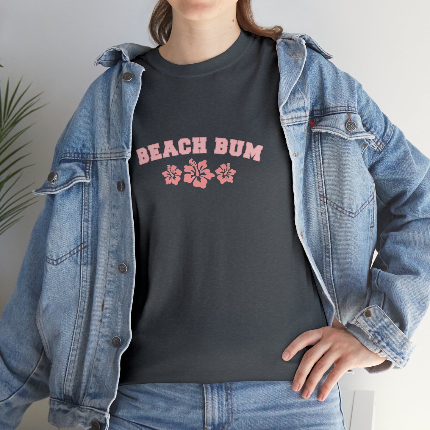 Beach Bum T-Shirt, Vacation Clothes, Hawaiian Plumeria Top