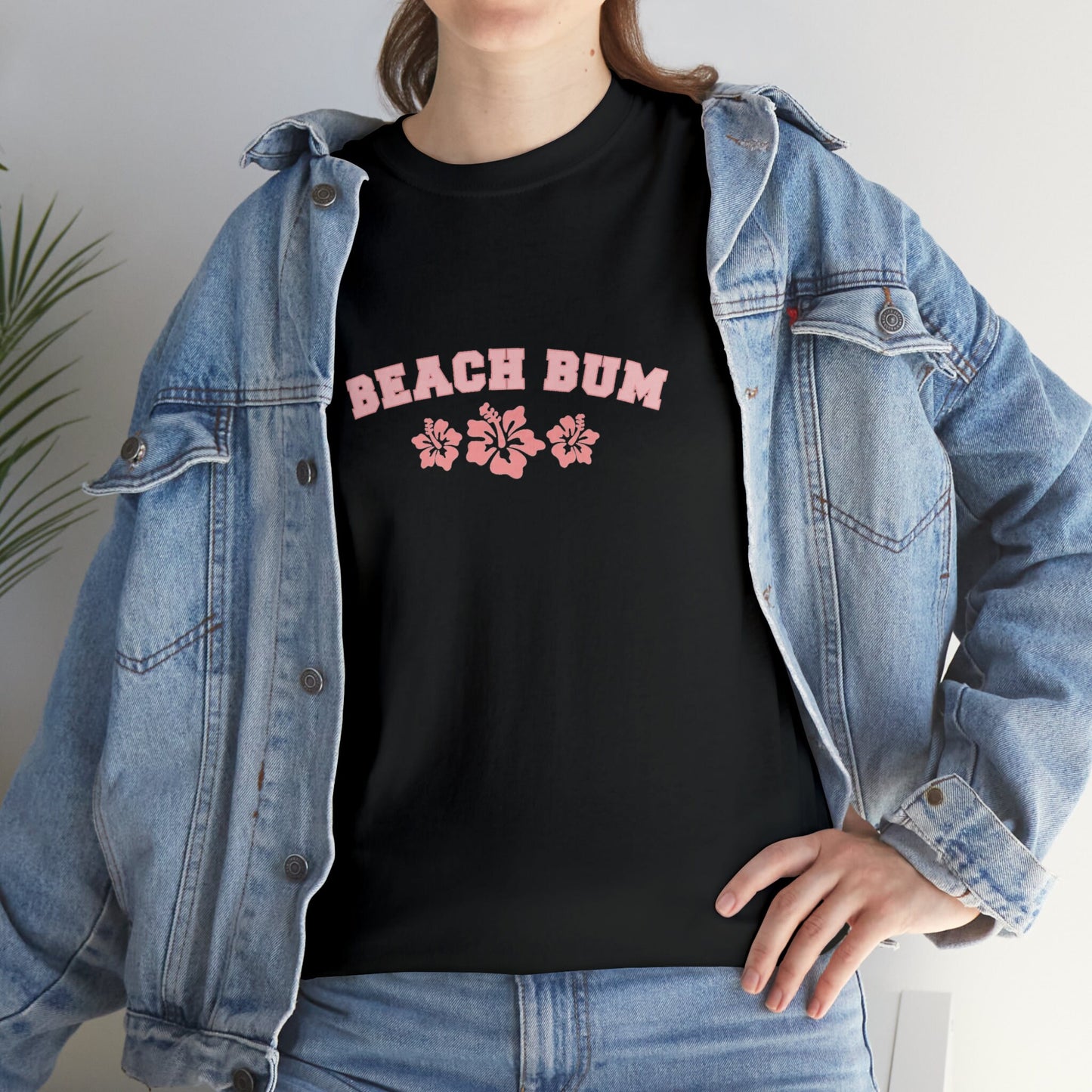 Beach Bum T-Shirt, Vacation Clothes, Hawaiian Plumeria Top