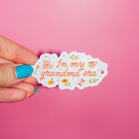 In My Grandma Era Sticker, Pregnancy Announcement, Grandchild, Expecting Baby, New Mom, Cottage Core, Gardening, New Generation, Family Love